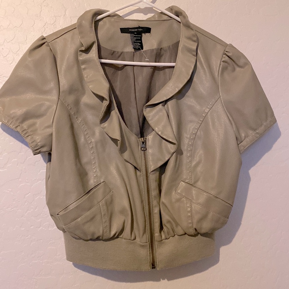 Faux leather jacket